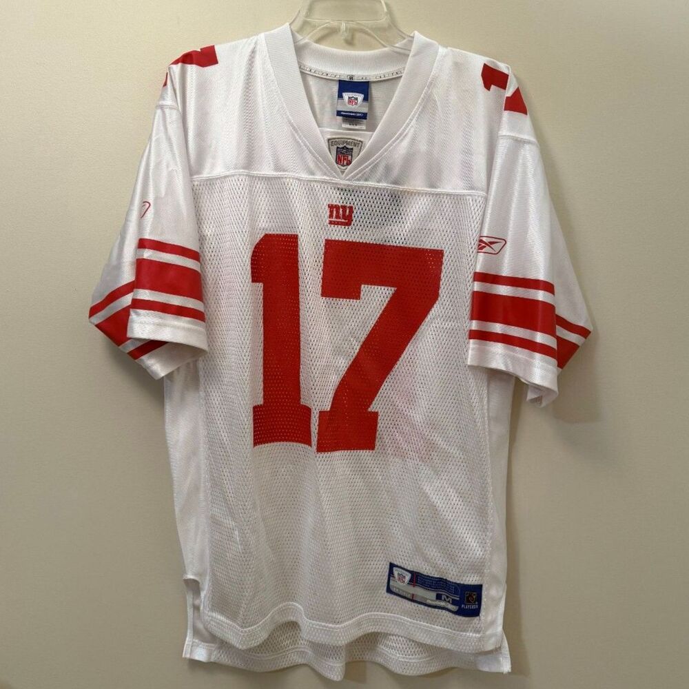 NWT Vintage Reebok Plaxico Burress NY Giants #17 White Jersey Men’s Size Medium